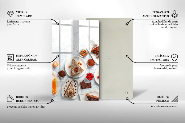 Sklenená doska na krájanie Sladkosť koláča