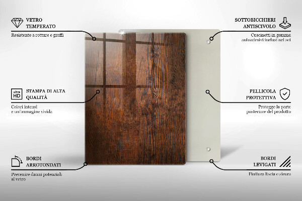 Sklenená doska na krájanie vianočné dekorácie