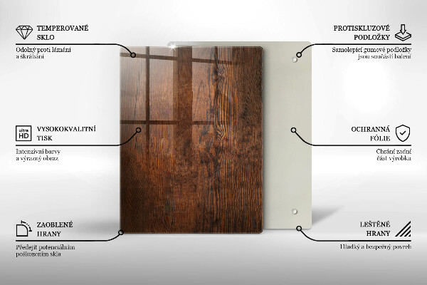 Sklenená doska na krájanie vianočné dekorácie