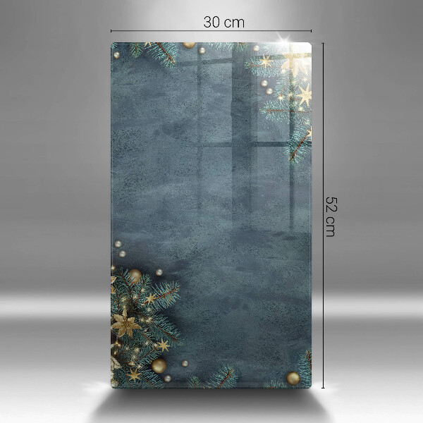 Sklenená doska na krájanie vianočné dekorácie