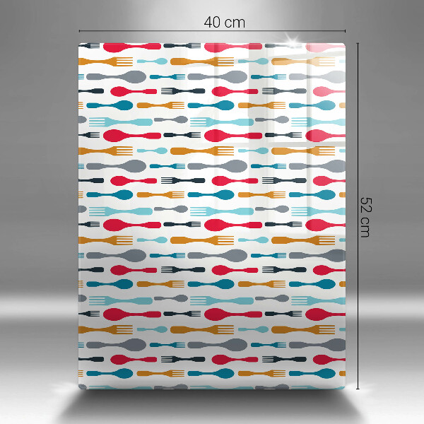 Sklenená doska na krájanie Ilustrácia lyžice