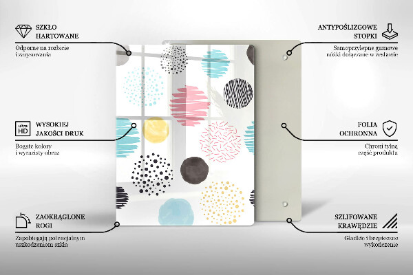 Sklenená doska na krájanie Ilustrácia lyžice