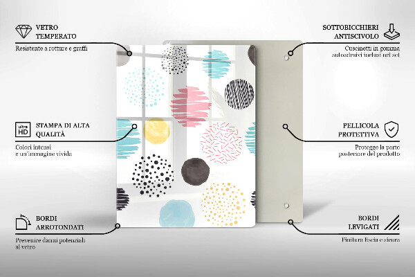 Sklenená doska na krájanie Ilustrácia lyžice