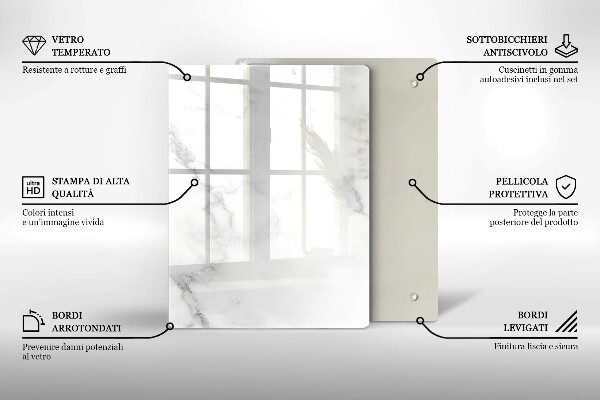 Sklenená doska na krájanie Kávové zrná