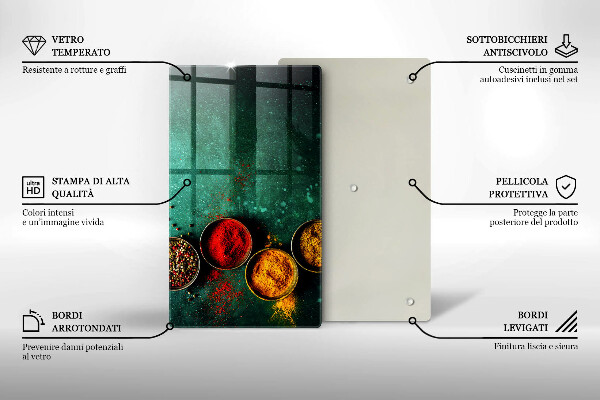 Sklenená doska na krájanie Orientálne korenie