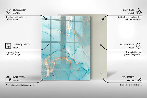 Sklenená doska na krájanie Veľkonočné ozdoby