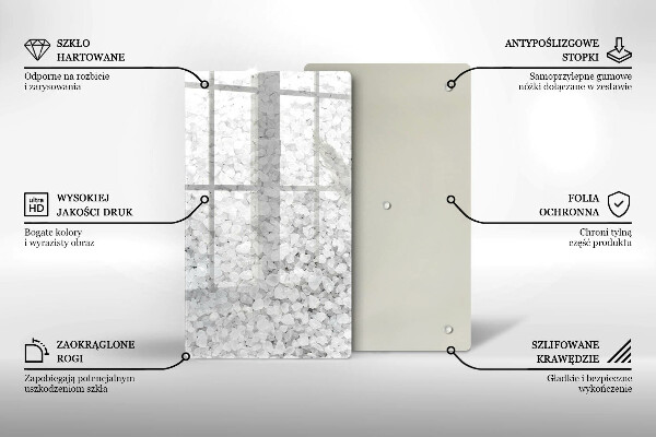 Sklenená doska na krájanie Kryštály soli