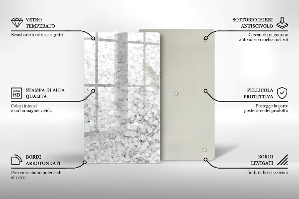 Sklenená doska na krájanie Kryštály soli