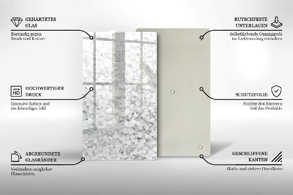 Sklenená doska na krájanie Kryštály soli