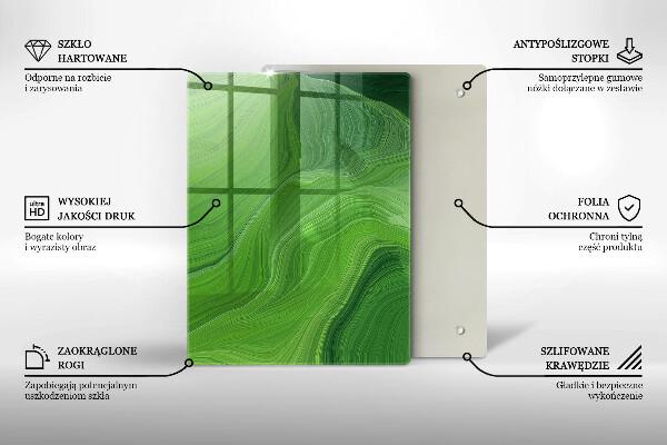 Sklenená doska na krájanie Kryštály soli
