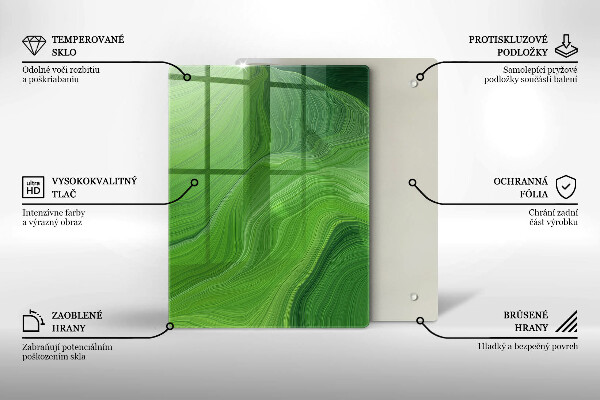 Sklenená doska na krájanie Kryštály soli
