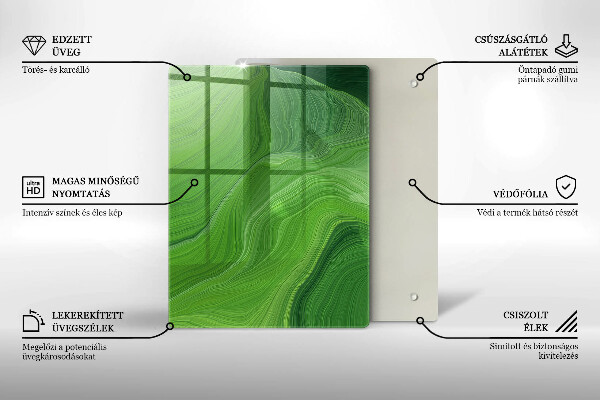 Sklenená doska na krájanie Kryštály soli