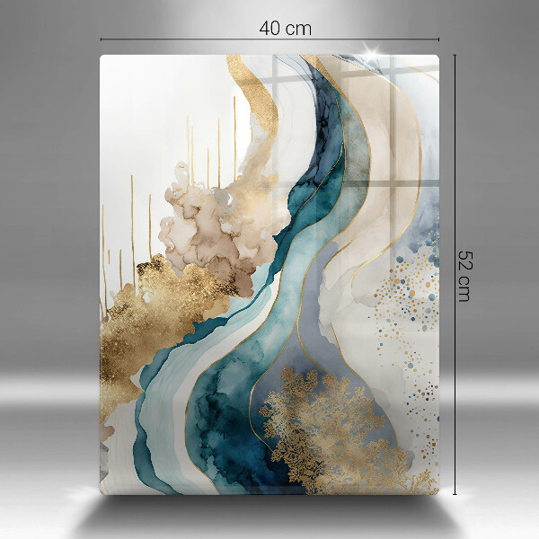 Sklenená doska na krájanie Farebný mramor