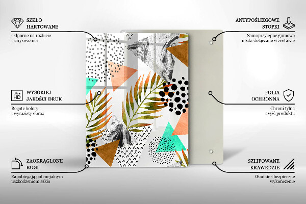 Sklenená doska na krájanie Modrý a zlatý mramor