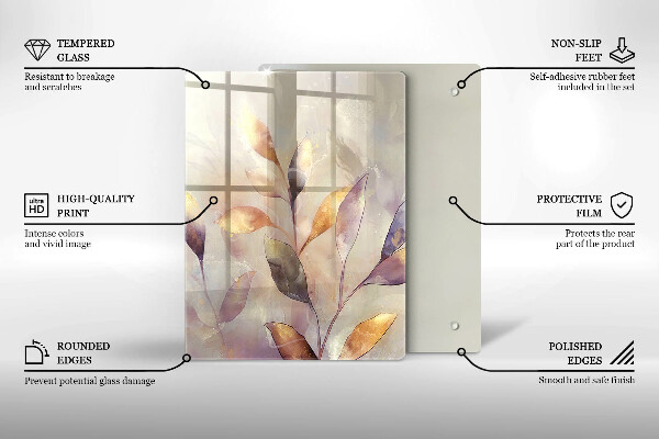 Sklenená doska na krájanie Zelenina na stole