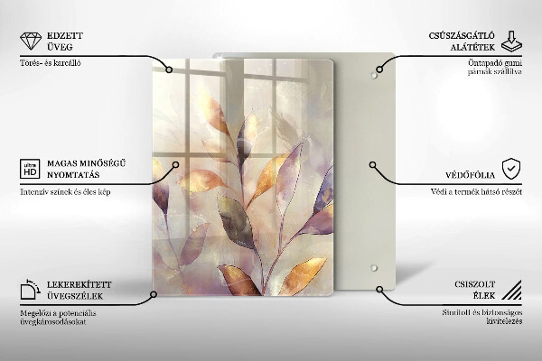 Sklenená doska na krájanie Zelenina na stole