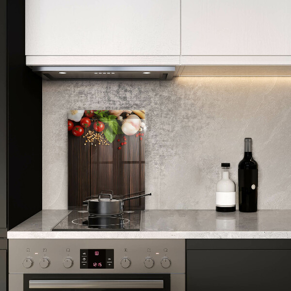 Sklenená doska na krájanie Zelenina na stole