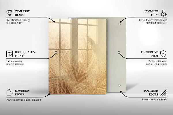 Sklenená doska na krájanie Orechy na bielom pozadí