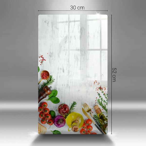 Sklenená doska na krájanie Zelenina a korenie