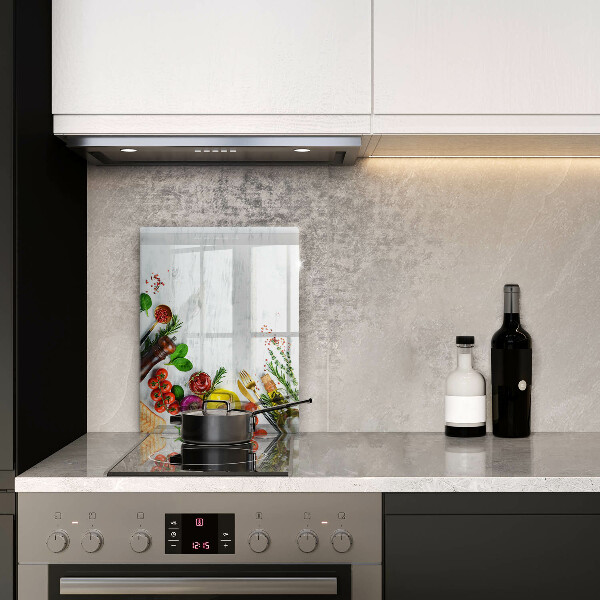 Sklenená doska na krájanie Zelenina a korenie