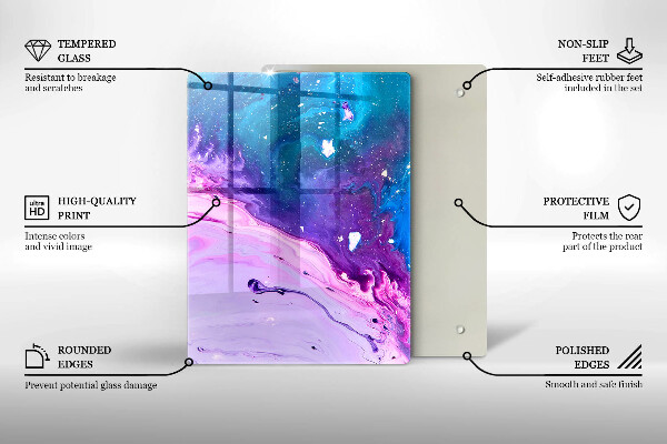 Sklenená doska na krájanie Zelené ovocie a zelenina