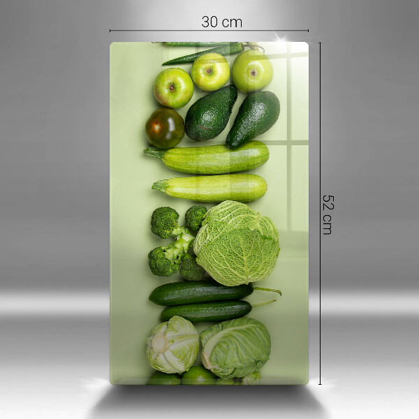 Sklenená doska na krájanie Zelené ovocie a zelenina