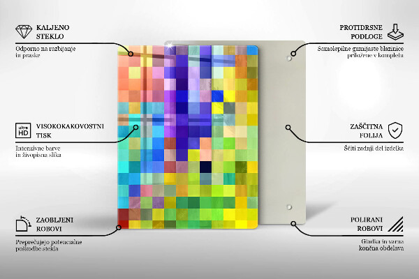 Kuchynská doska zo skla Ilustrácia listov Monstera