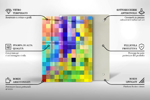 Kuchynská doska zo skla Ilustrácia listov Monstera