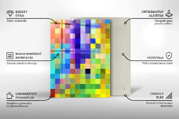 Kuchynská doska zo skla Ilustrácia listov Monstera