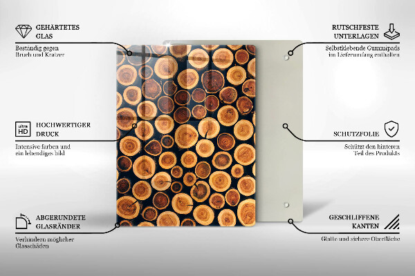 Kuchynská doska zo skla Vzor boho listov