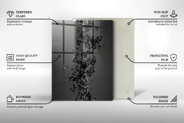 Kuchynská doska zo skla Farebné pixelové štvorce