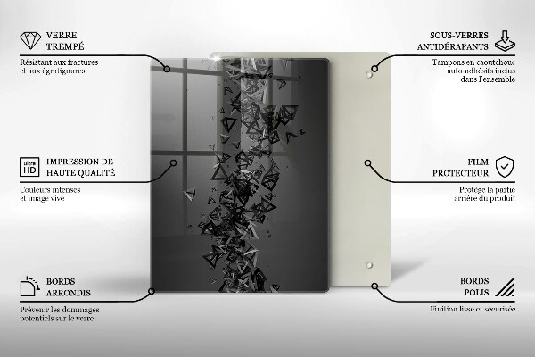 Kuchynská doska zo skla Farebné pixelové štvorce