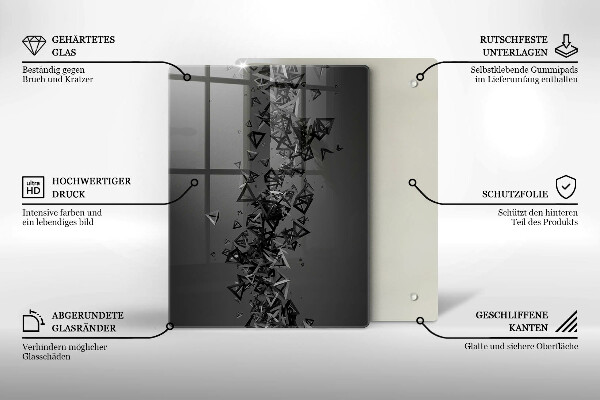 Kuchynská doska zo skla Farebné pixelové štvorce