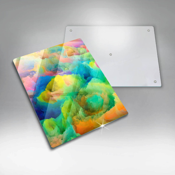 Kuchynská doska zo skla Farebná abstrakcia