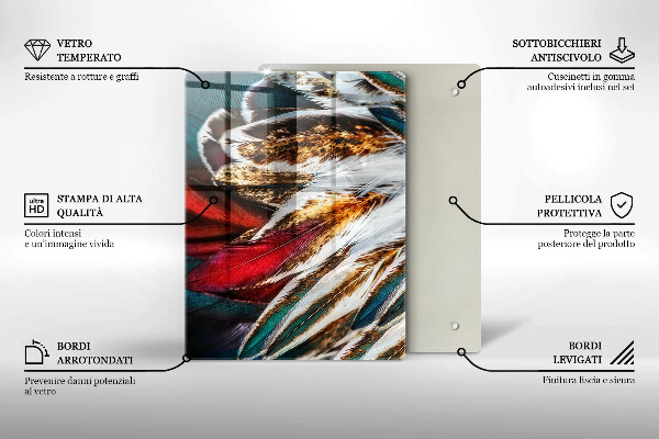 Kuchynská doska zo skla Farebná abstrakcia