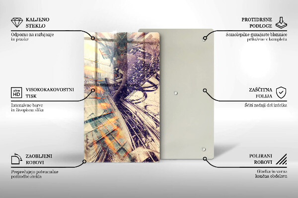 Kuchynská doska zo skla Moderné zloženie