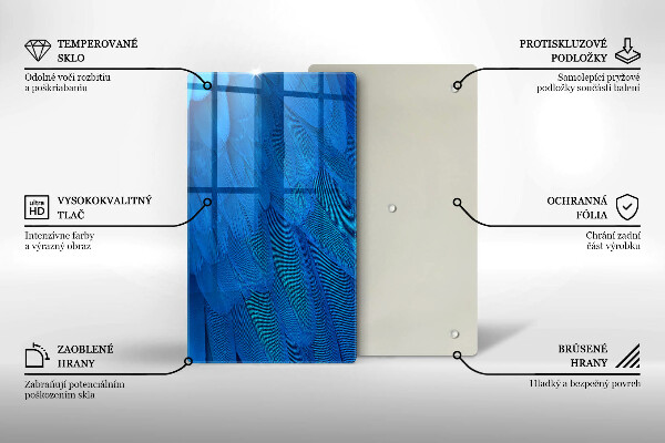 Kuchynská doska zo skla Vtáčie perie