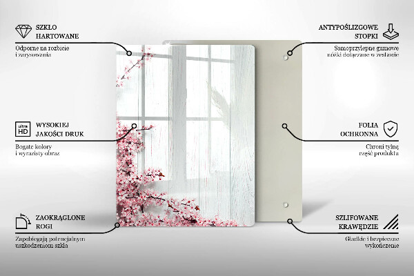 Kuchynská doska zo skla Vtáčie perie