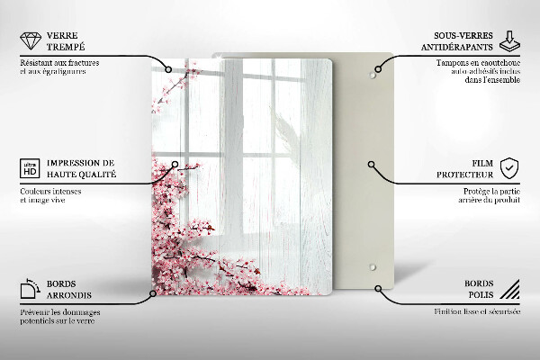 Kuchynská doska zo skla Vtáčie perie