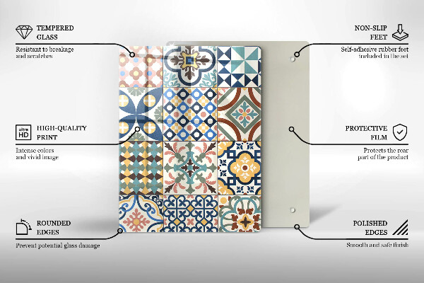 Kuchynská doska zo skla Jemný biely mramor