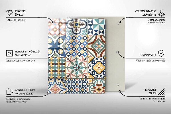Kuchynská doska zo skla Jemný biely mramor