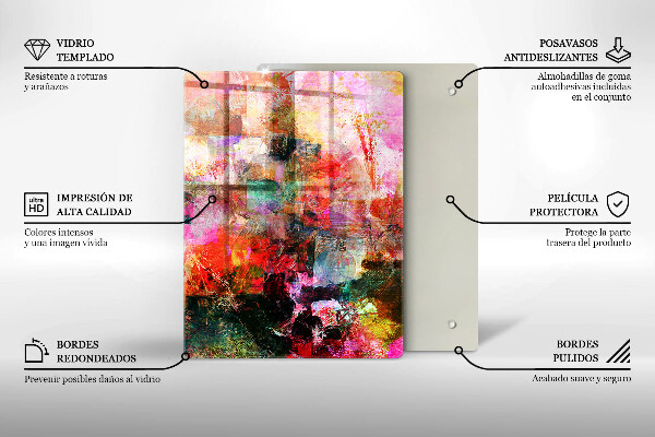 Kuchynská doska zo skla Bezšvový vzor vínových zátok