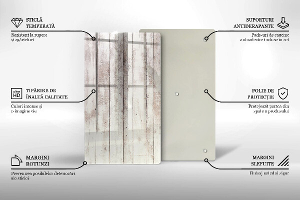 Kuchynská doska zo skla Staré drevené dosky
