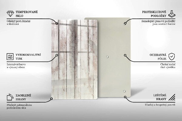 Kuchynská doska zo skla Staré drevené dosky