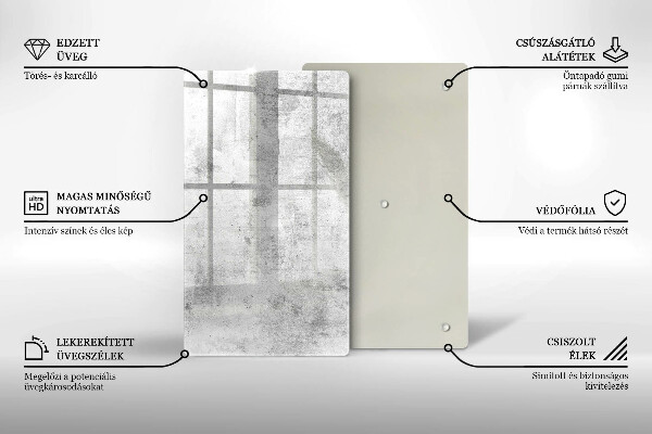 Kuchynská doska zo skla Betónová textúra