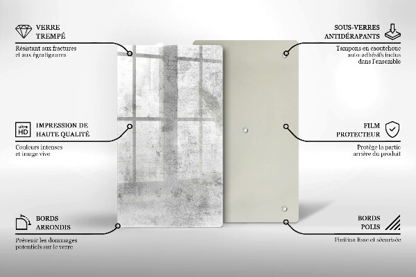 Kuchynská doska zo skla Betónová textúra