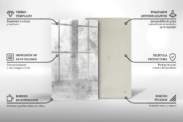 Kuchynská doska zo skla Betónová textúra