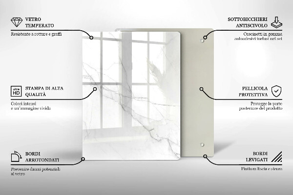 Kuchynská doska zo skla Pastelový mramor