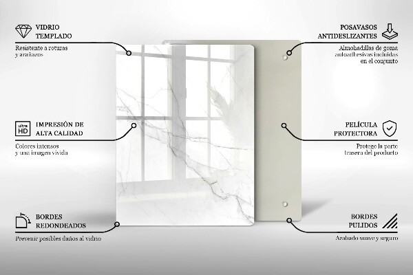 Kuchynská doska zo skla Pastelový mramor