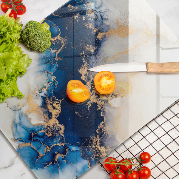 Kuchynská doska zo skla Abstrakcia s modrou